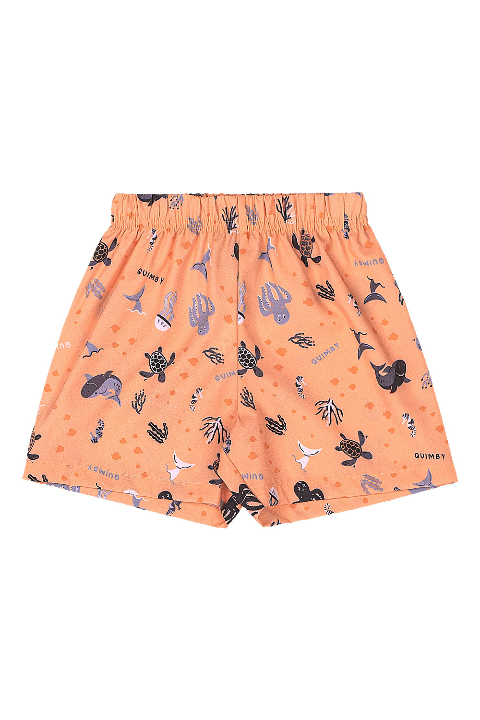 Conjunto para Bebê Menino Regata Shark e Bermuda (Cinza) Quimby - Imagem 10